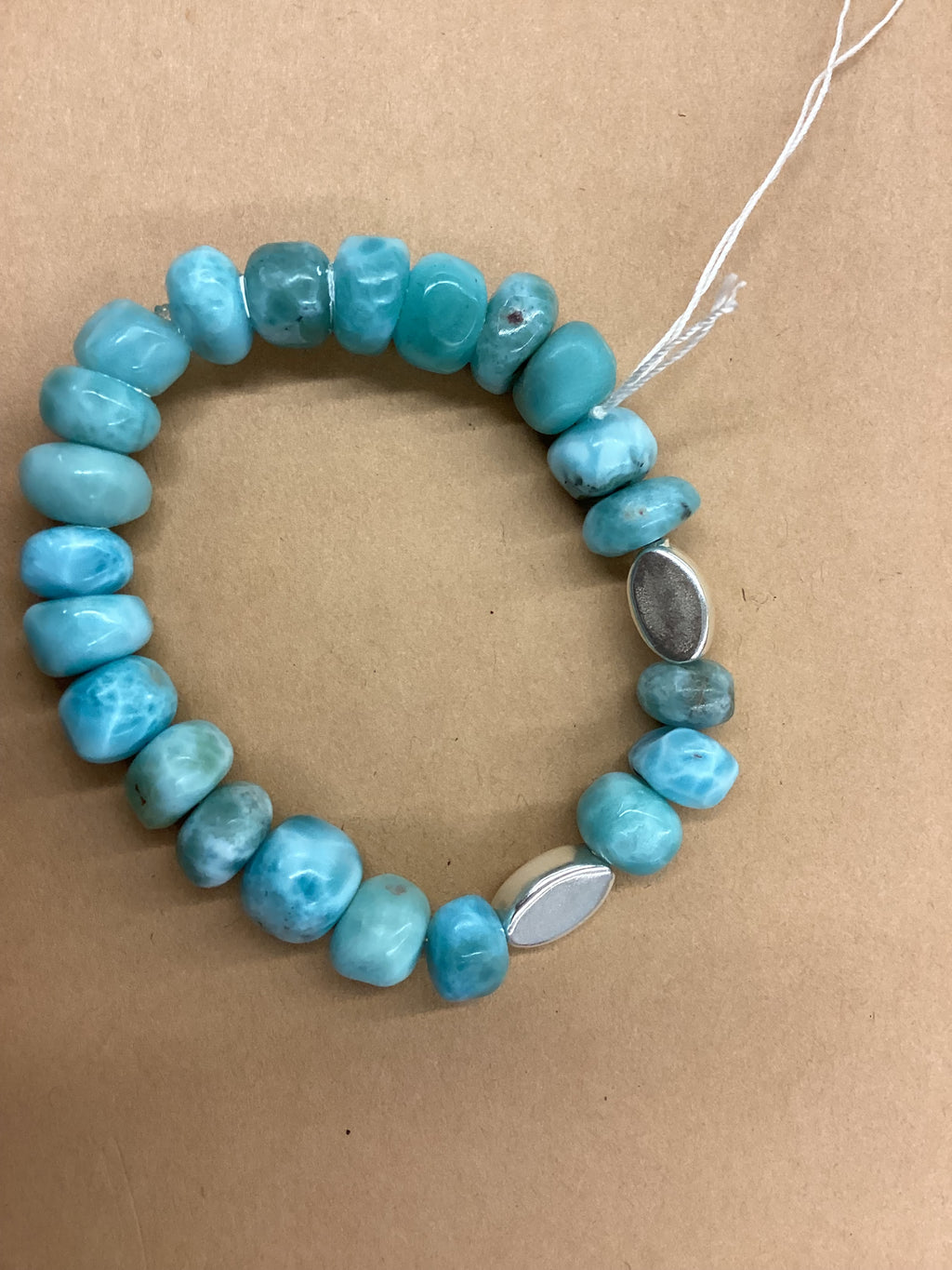 Dominican Larimar and .925 Silver Bracelet