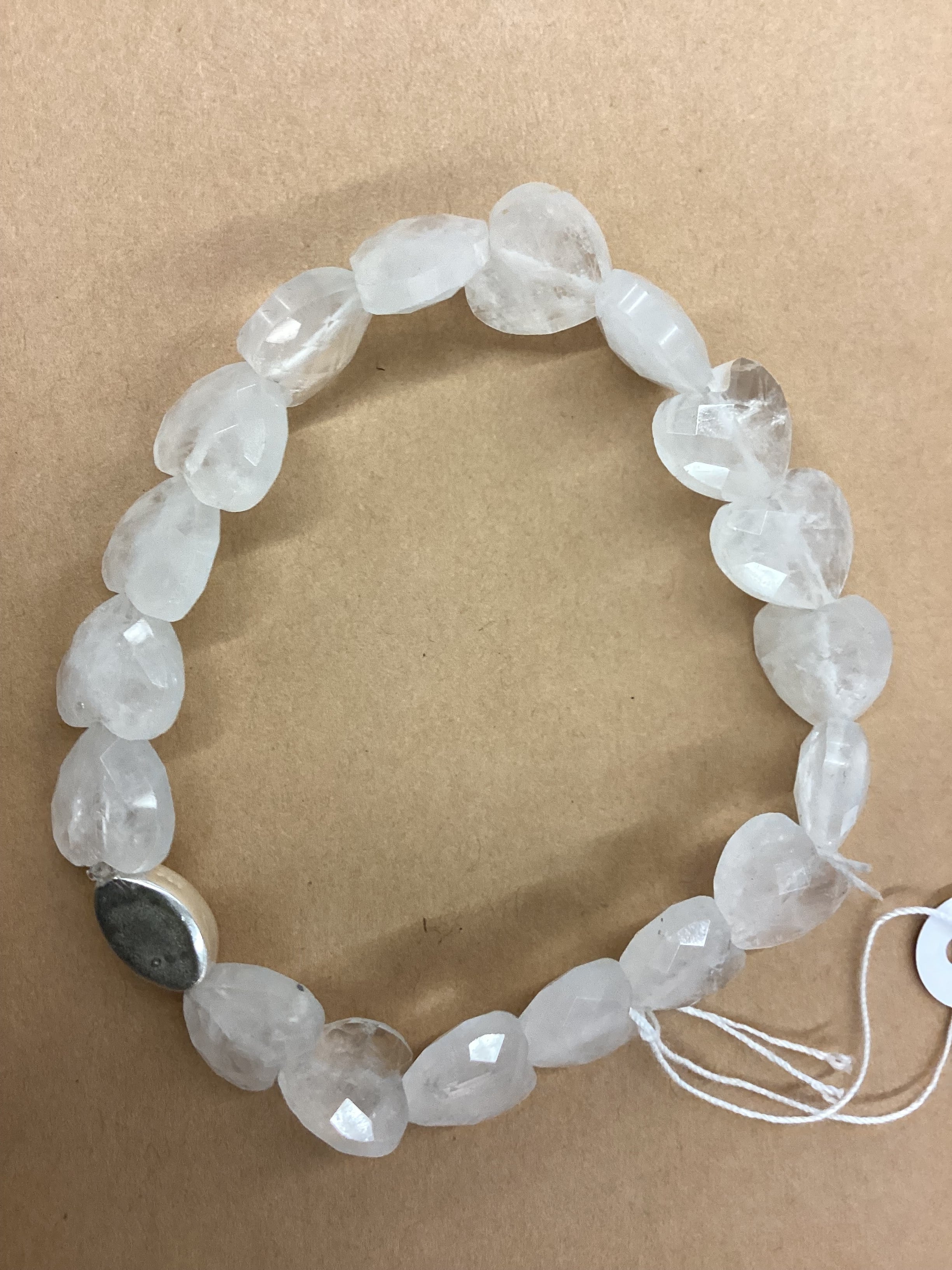 Rock Quartz and 925 silver Bracelet
