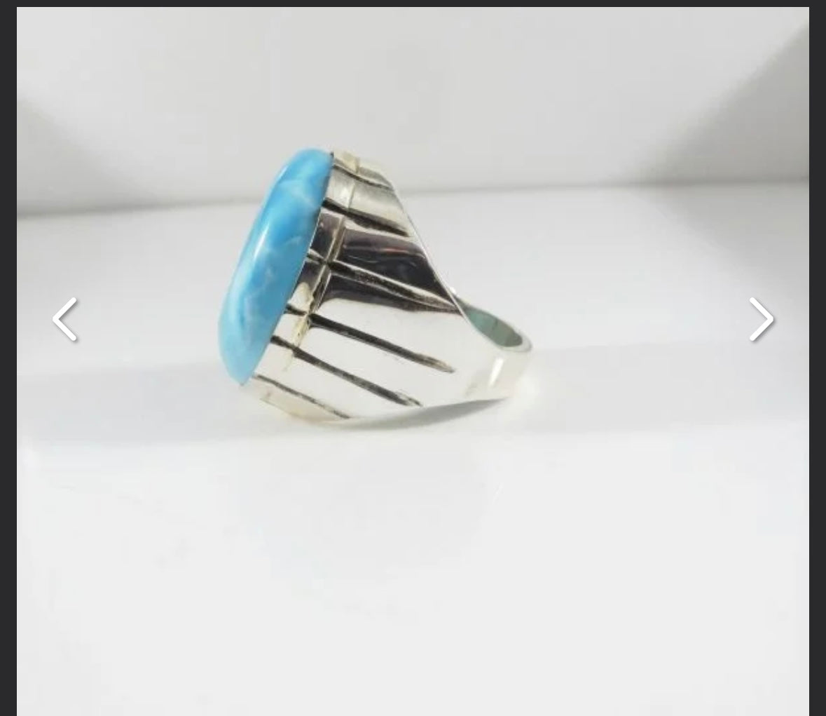 Larimar ring in.925 silver