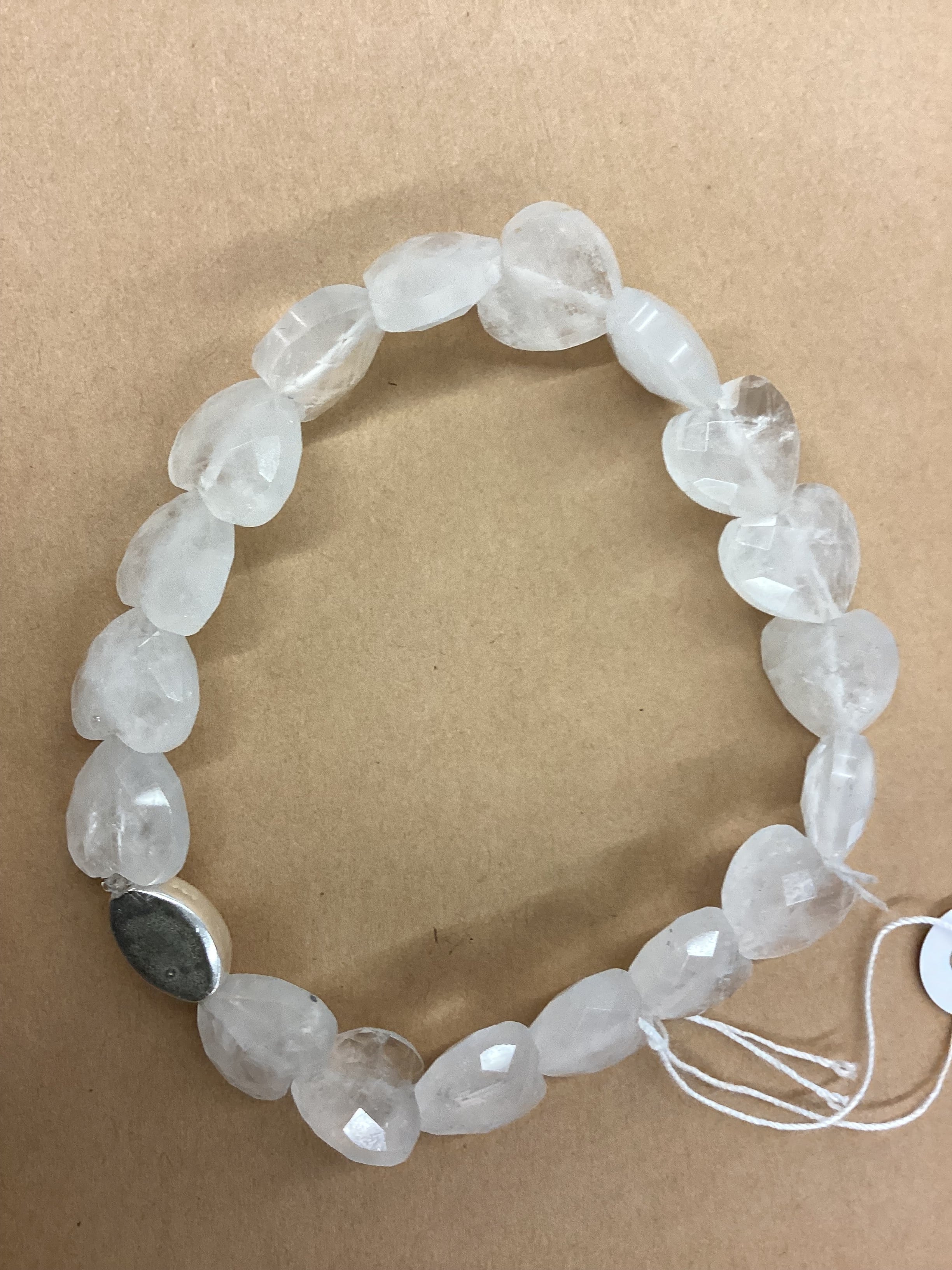 Rock Quartz and 925 silver Bracelet