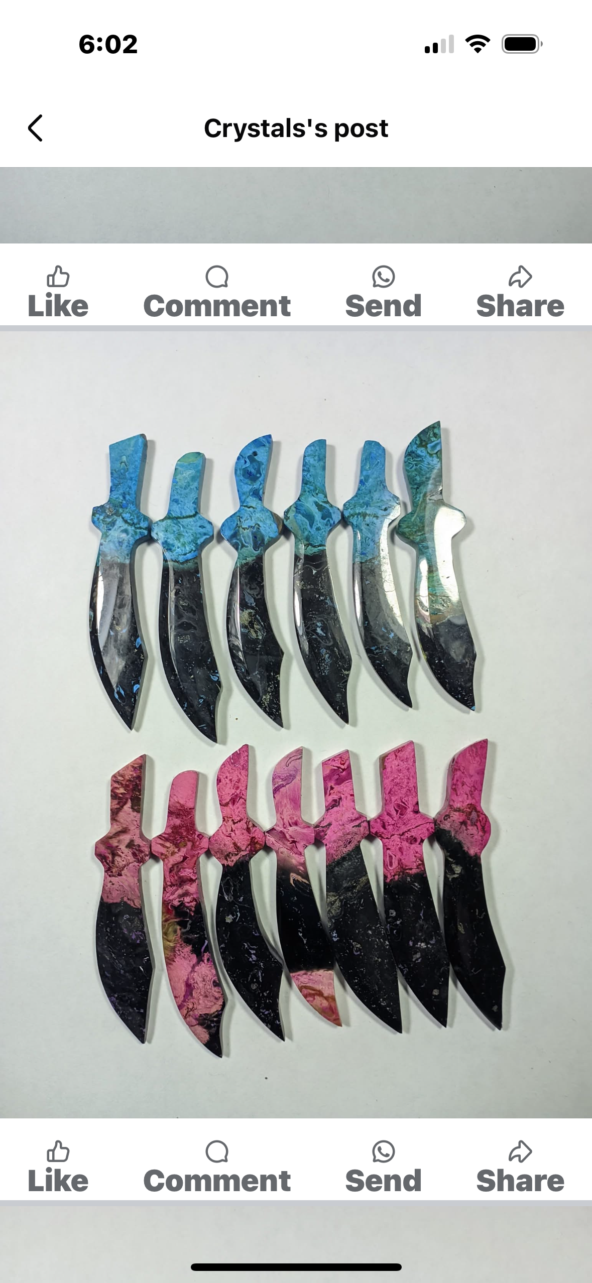 Mini crystal swords