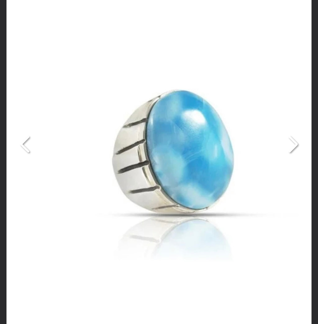 Larimar ring in.925 silver