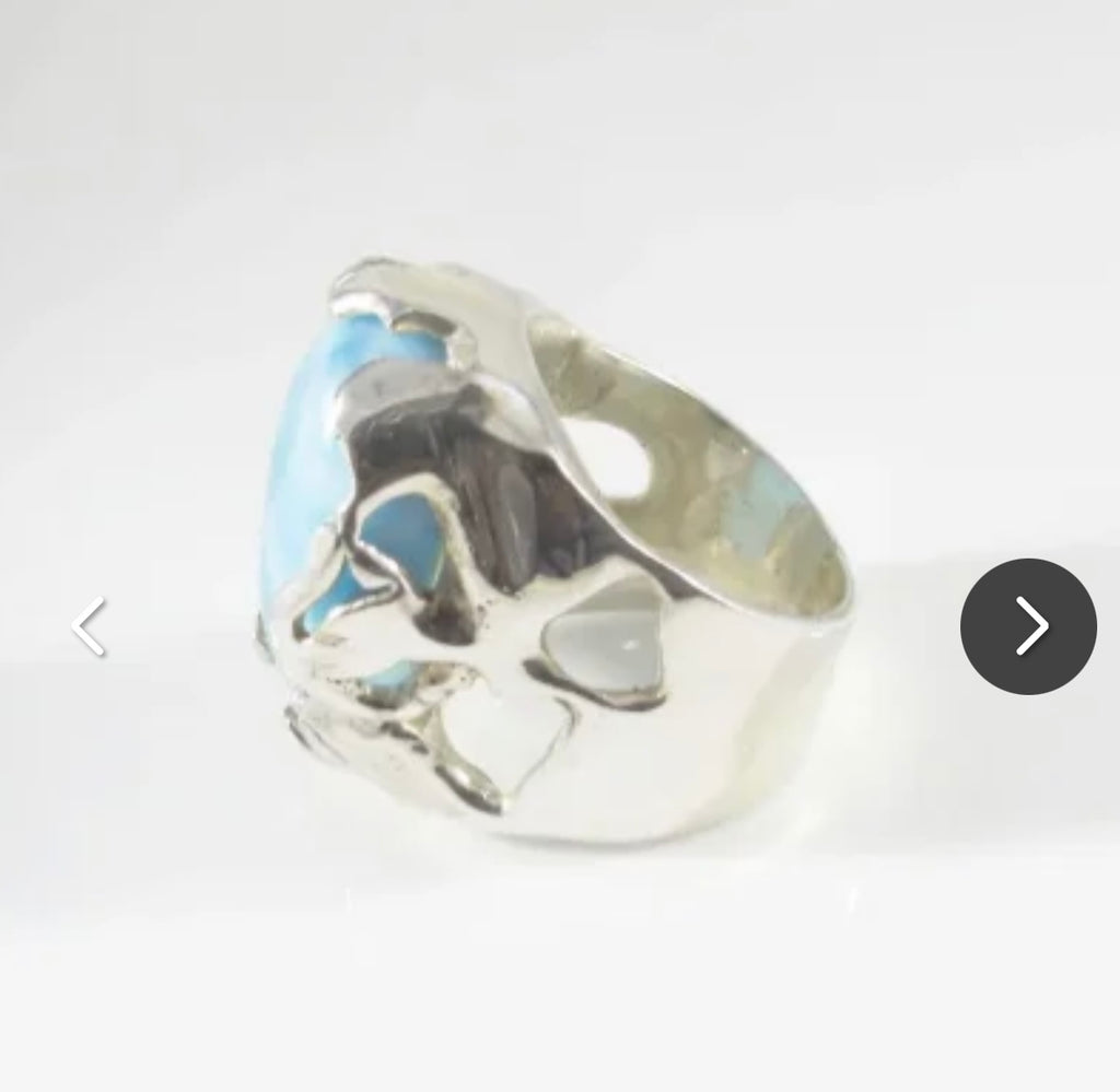 Larimar men’s ring