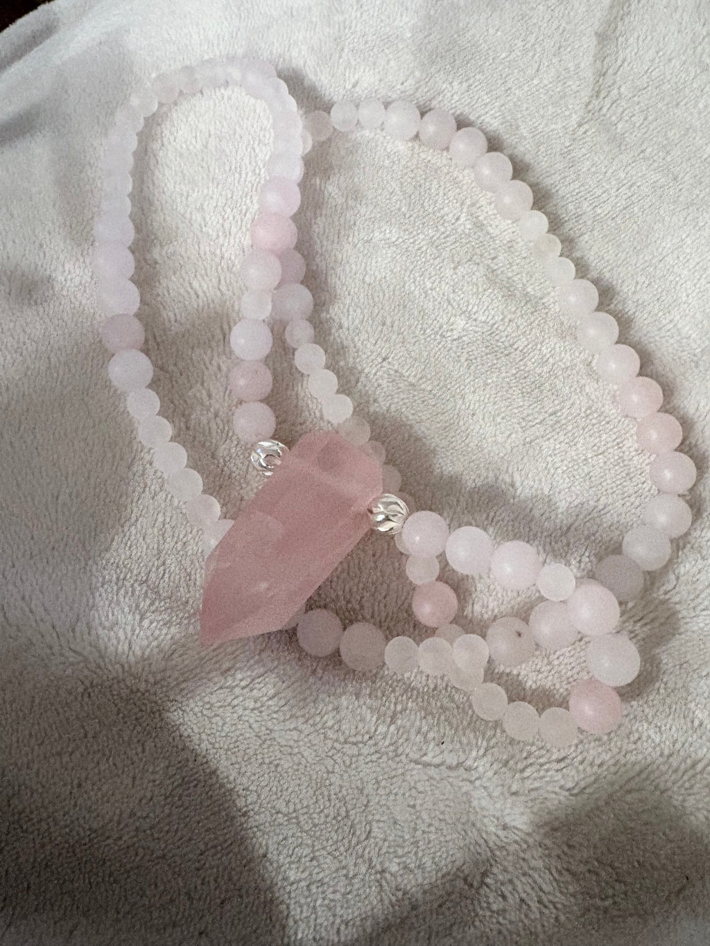 Rose quartz necklace