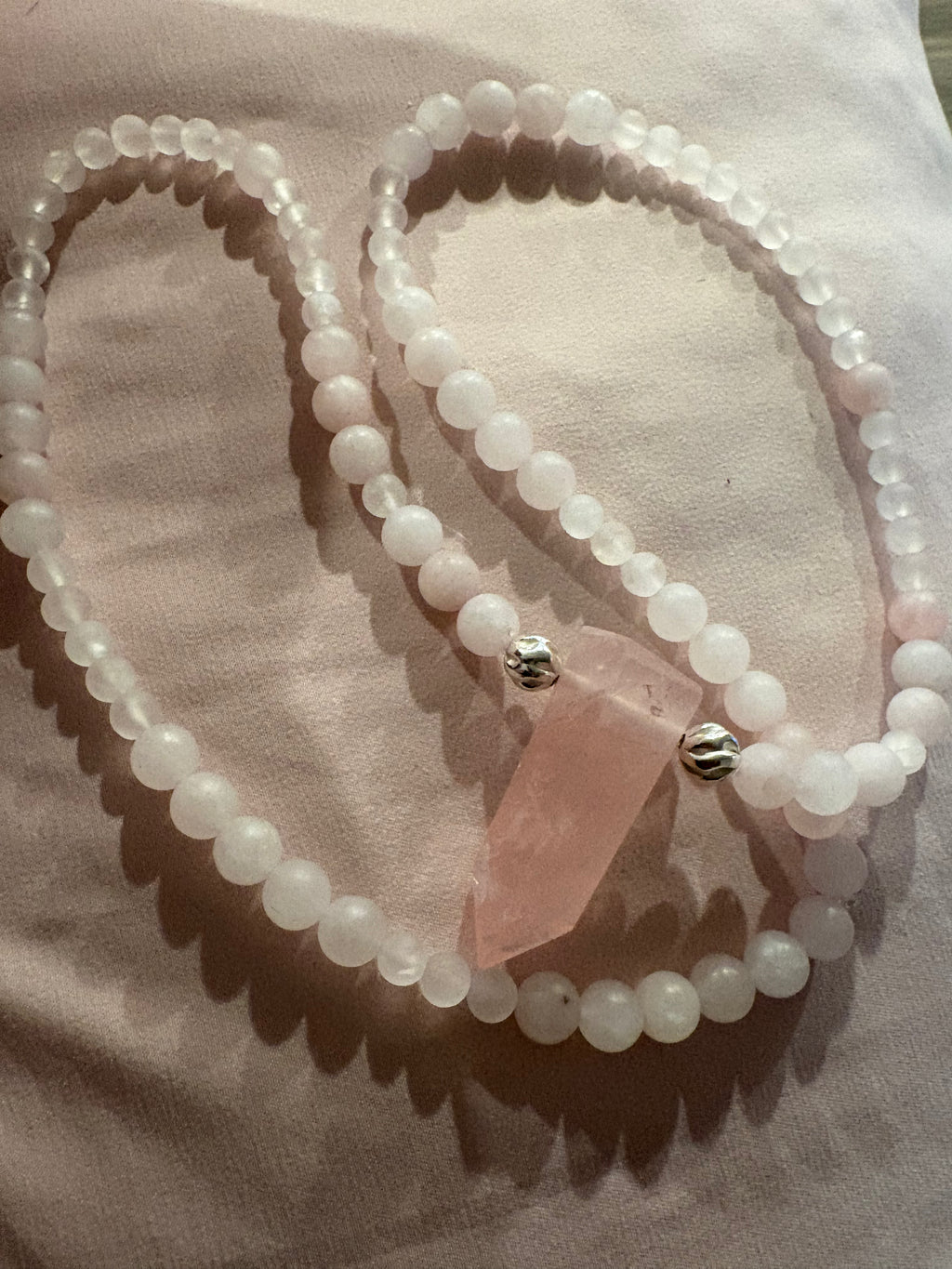 Rose quartz necklace