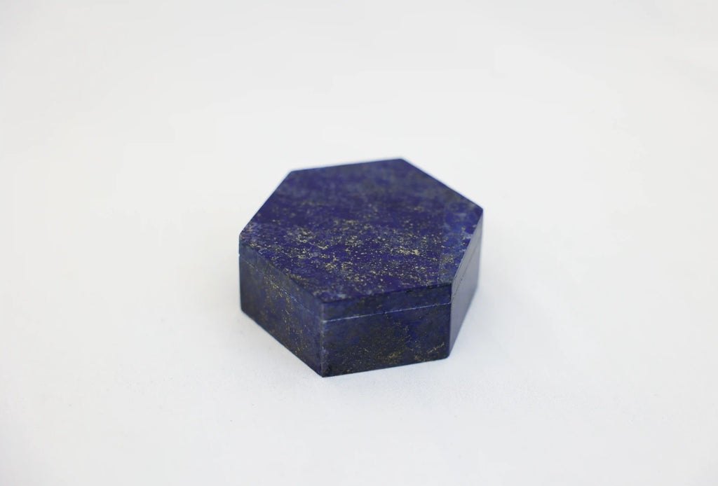 Lapis lazuli Box Hexagon Medium
